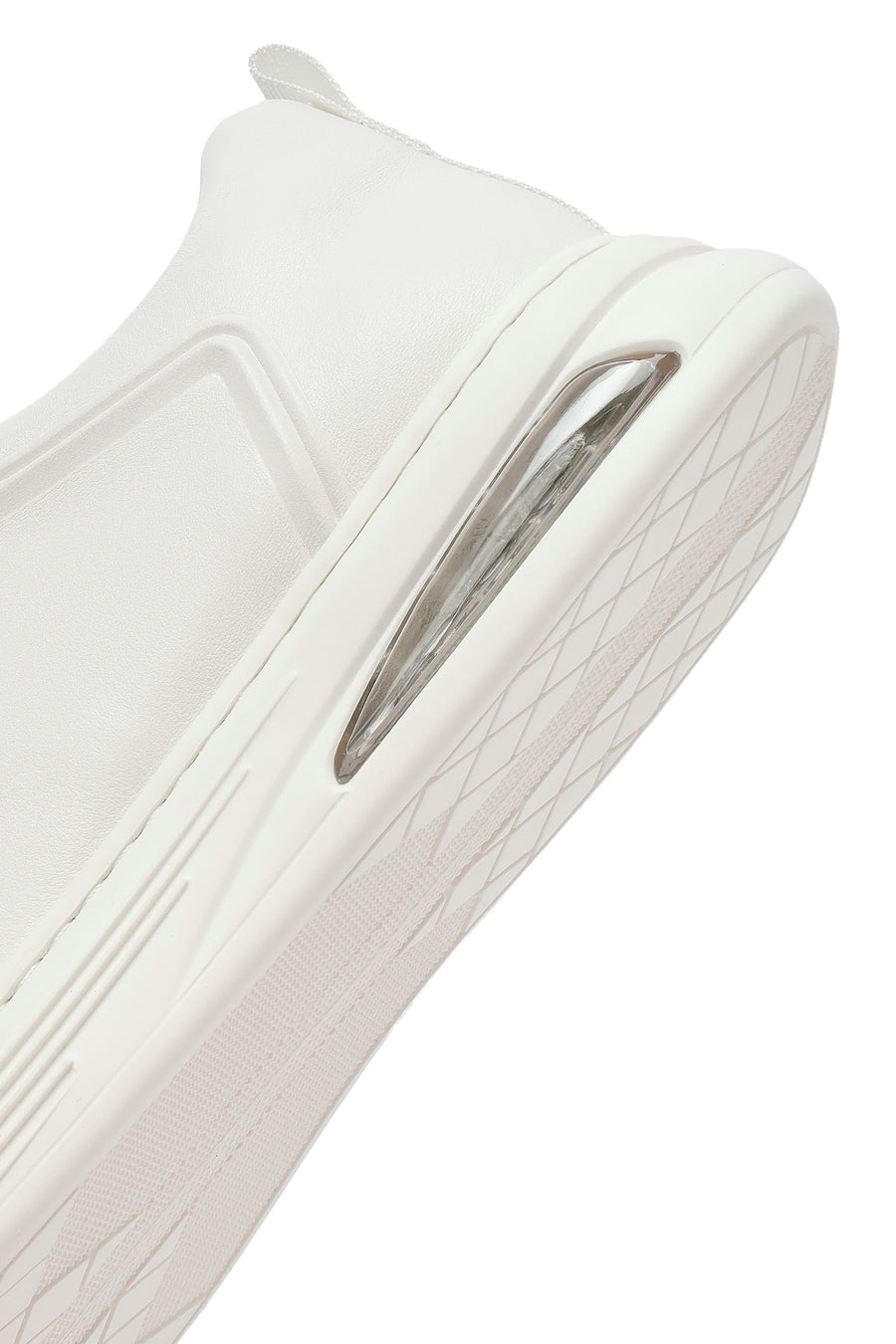 Male White Lace-Up Leather Sneaker
