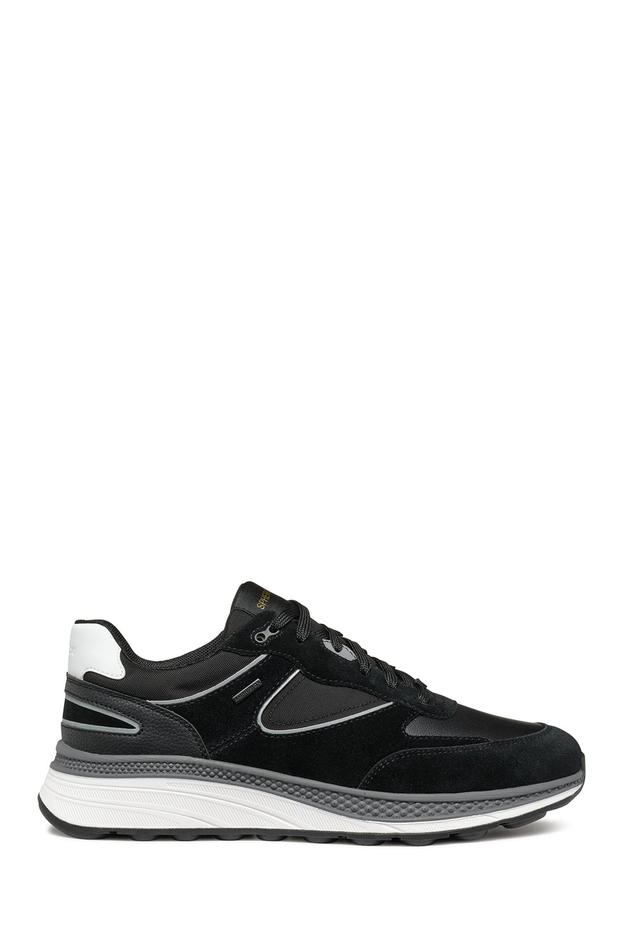Geox Erkek Siyah U Spherica Actif X1 Bağcıklı Waterproof Deri Sneaker U46HGA02285C9999 | Derimod