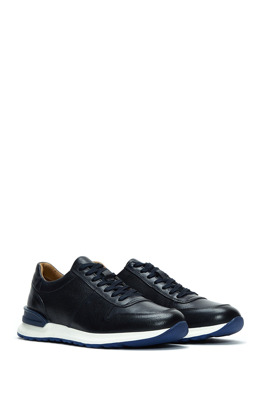Men's Navy Blue Leather Sneaker