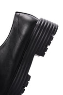 Women's Black Lace-Up Leather Masculine Shoes | Derimod