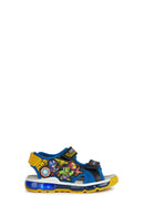 Geox Boy Blue Android Strap Leather Sandals | Derimod