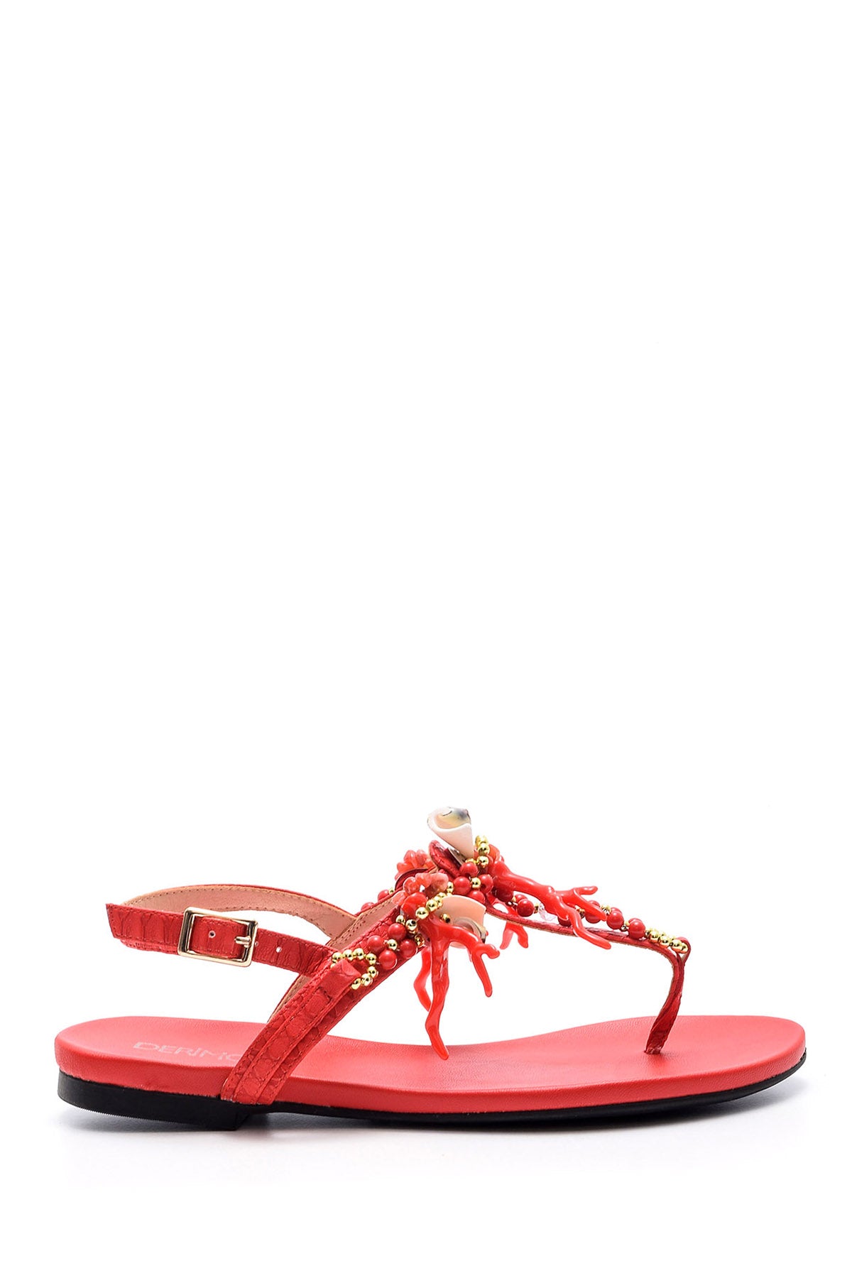 Women's Shell Detailed Sandals 19SFD206814 | Derimod