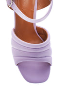 Women's Lilac Thick Heeled Sandals | Derimod