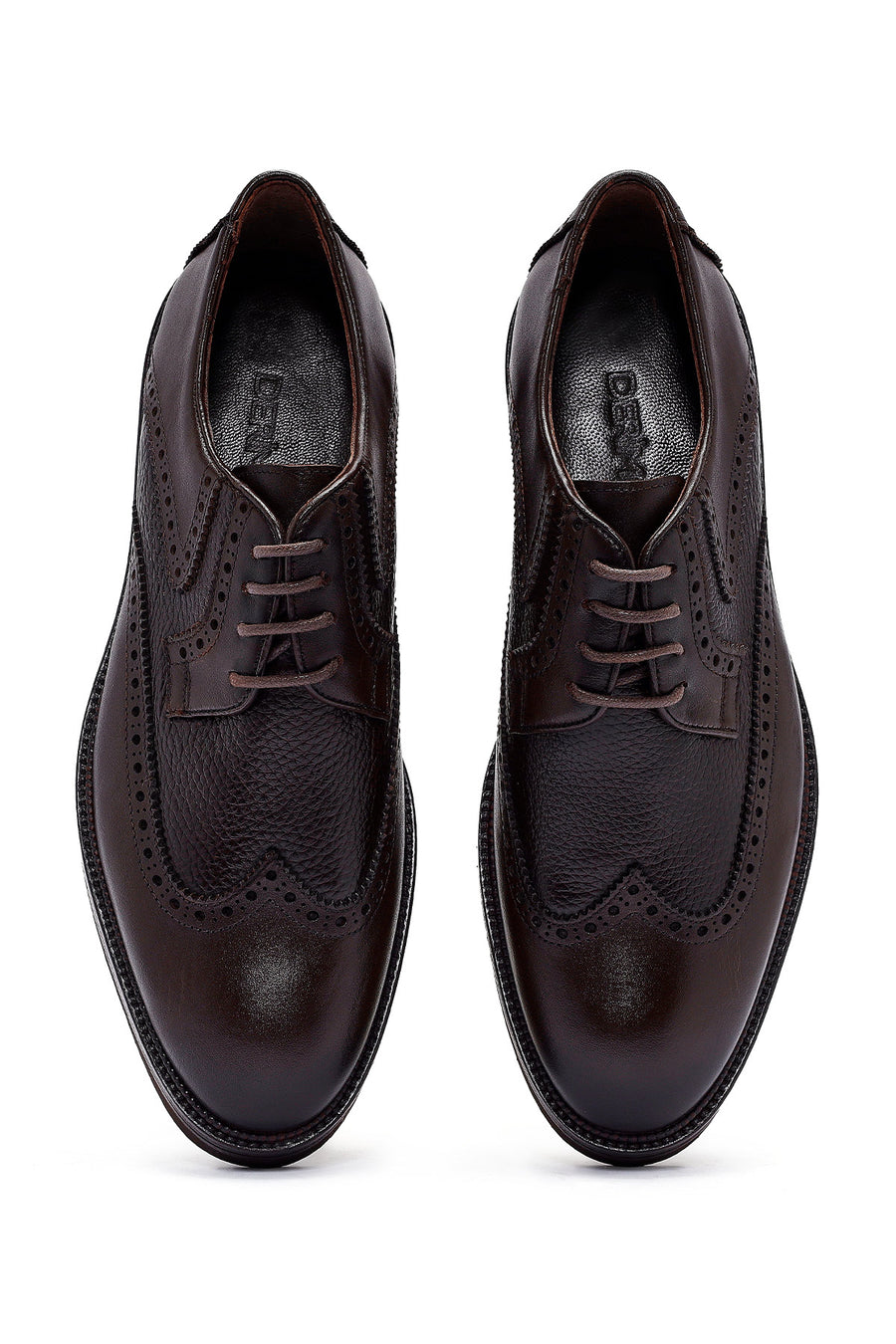 
Men's Brown Lace-Up Leather Casual Shoes
