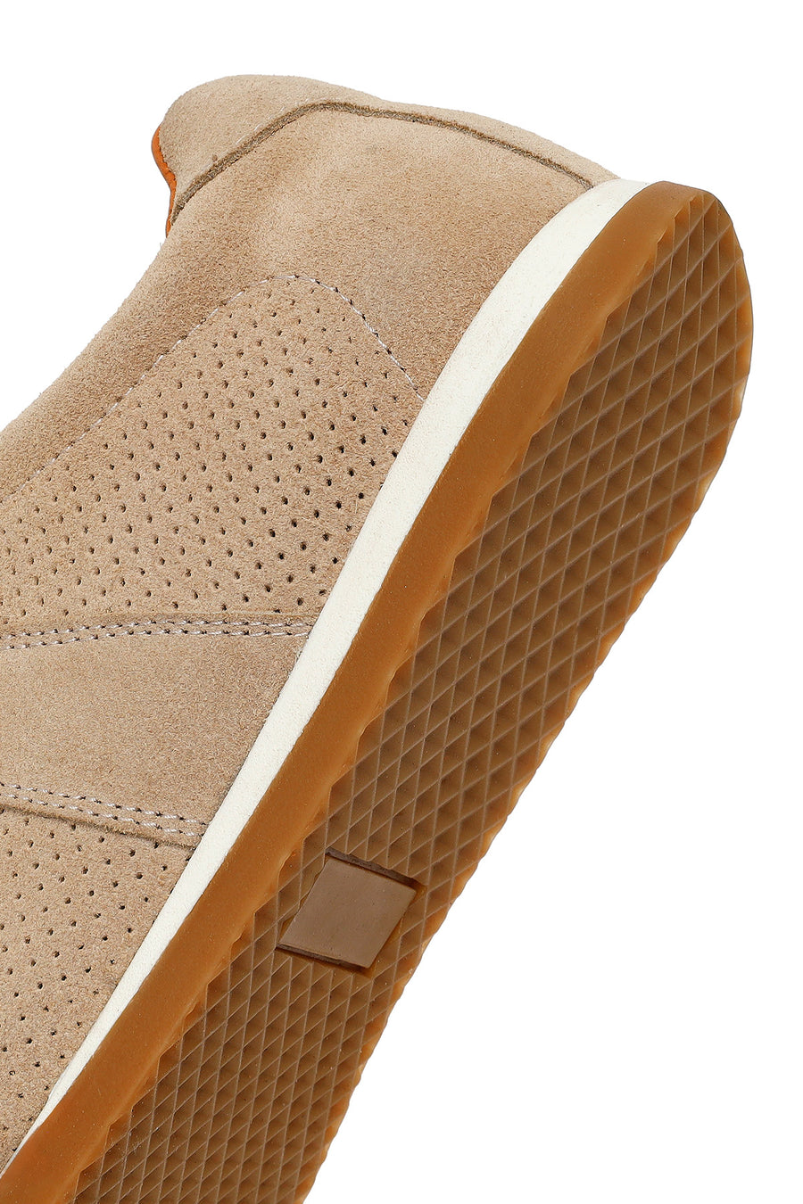 Male Beige Lace-up Suede Leather Sneaker