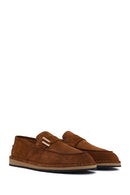 Men's Tan Suede Leather Casual Loafer | Derimod