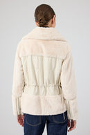 Sevilla Women's Beige Teddy Coat | Derimod