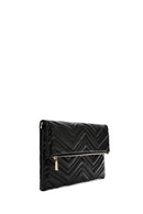 Women's Black Long Chain Strap Quilted Clutch Bag | Derimod