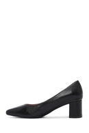 Derimod Gritti Women's Black Heeled Leather Shoes | Derimod