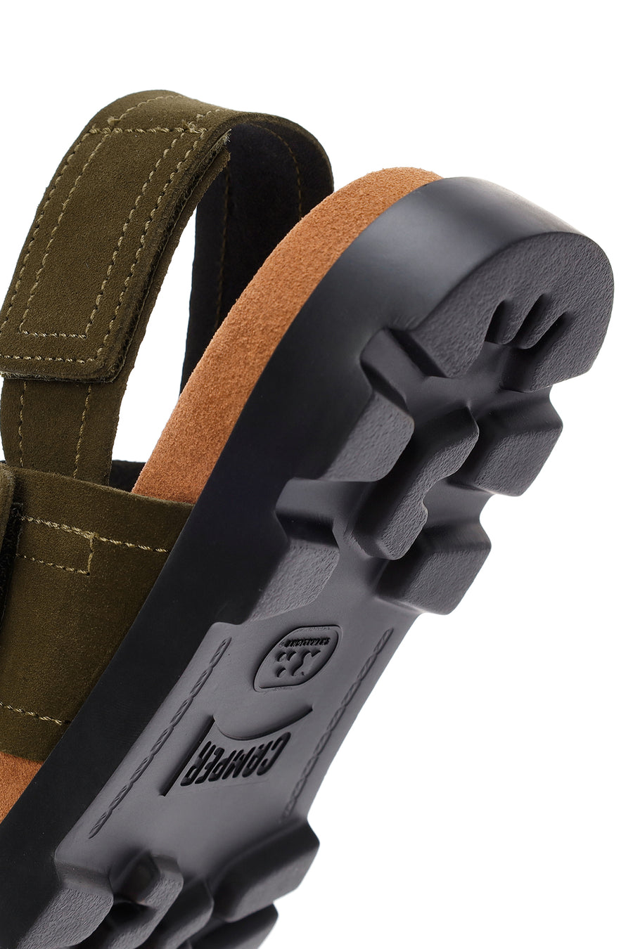 Camper Men's Green Brutus Leather Sandals