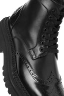 Men's Black Zippered Leather Casual Boots | Derimod