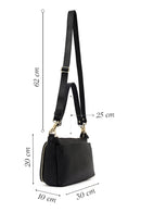 Woman Black Long-Strap Leather Shoulder Bag | Derimod