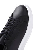 Men's Black Leather Thick Soled Sneaker | Derimod