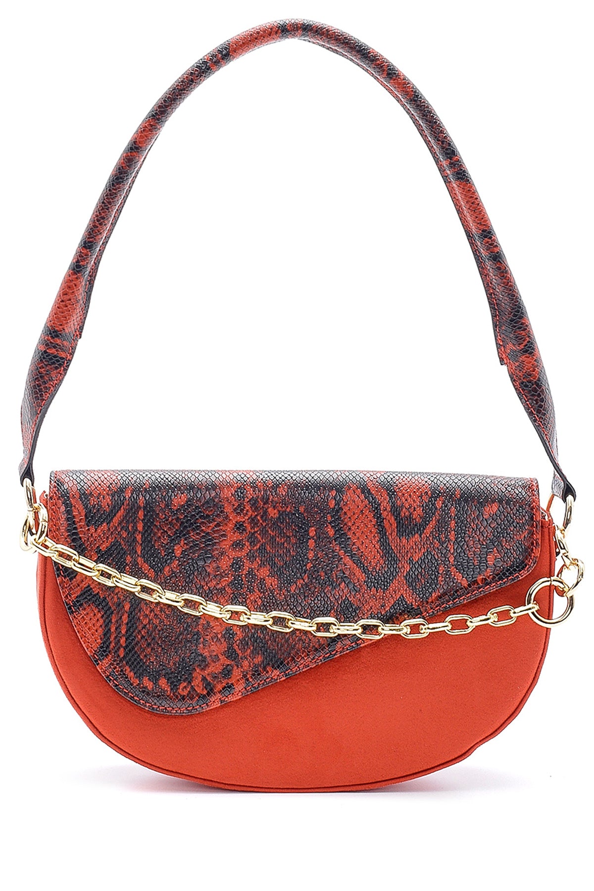 Women's Snakeskin Pattern Detailed Shoulder Bag 20SBD293514 | Derimod