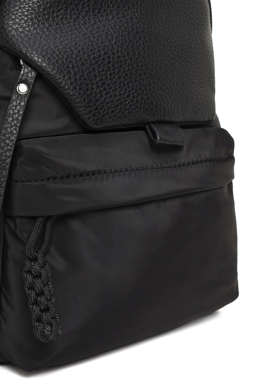 Women's Black Fabric Backpack