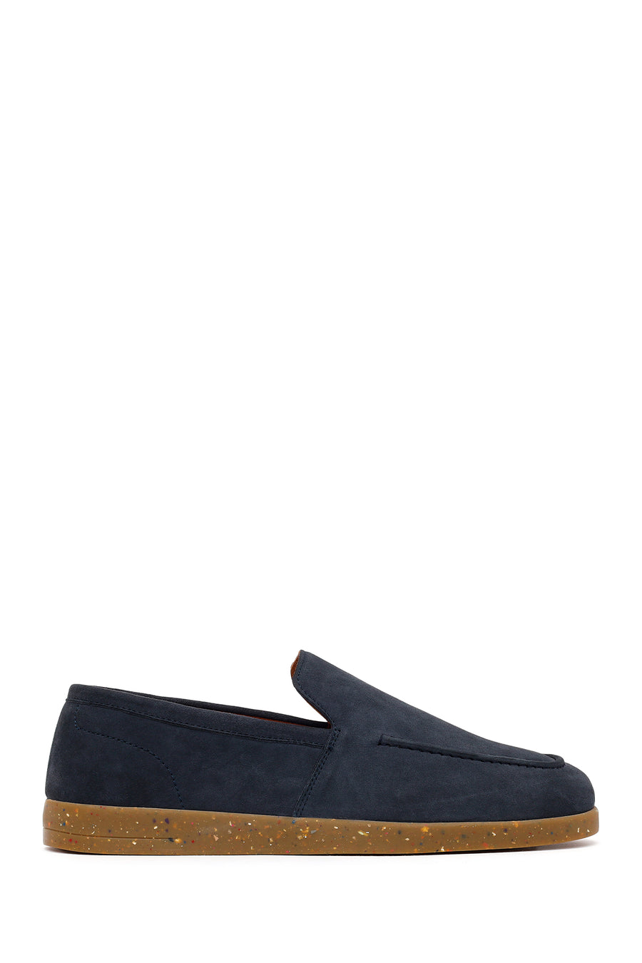Male Navy Suede Loafer 26SFD766710 | Derimod