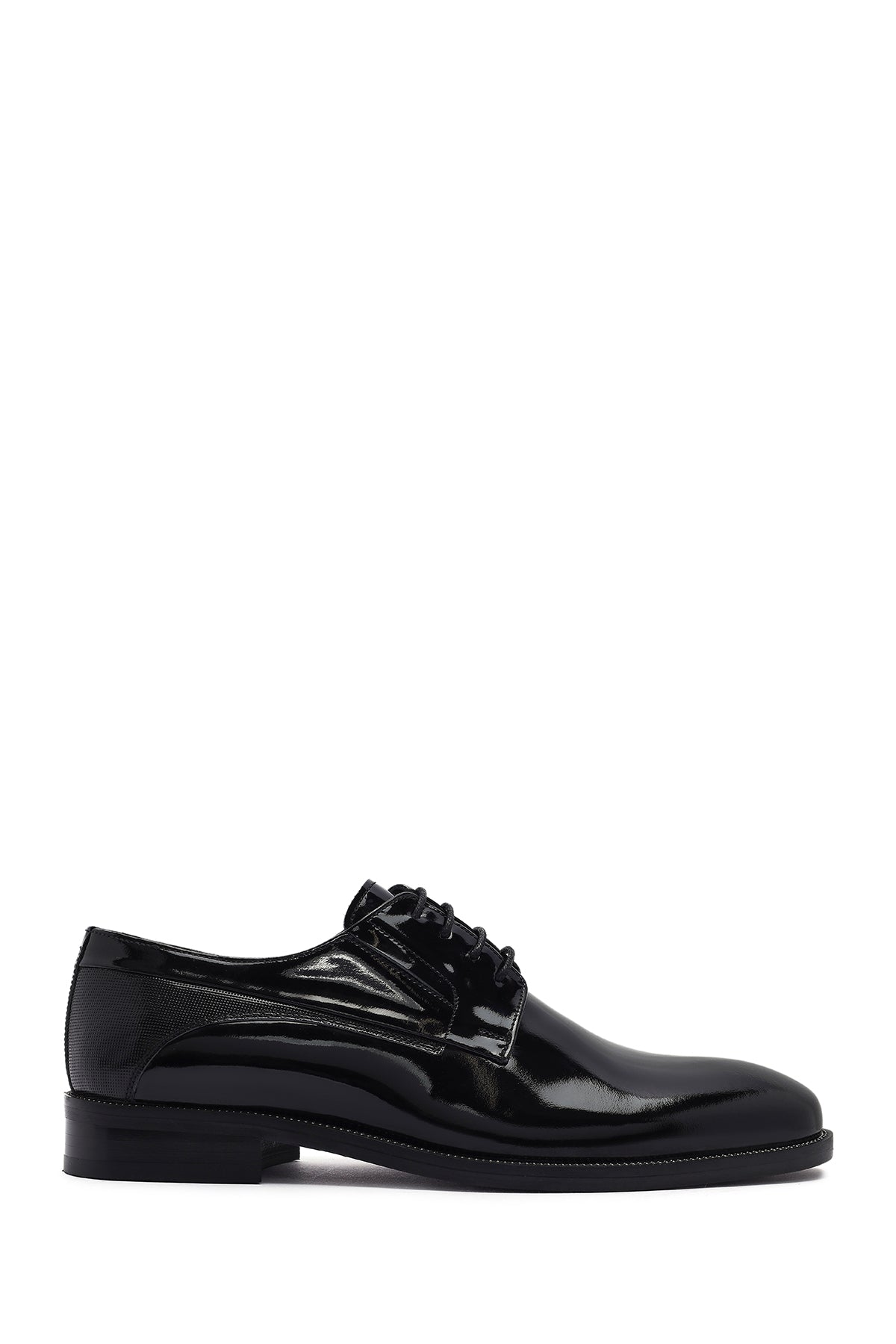 Men's Black Laced Patent Leather Classic Shoes 25SFD621616 | Derimod