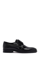 Men's Black Laced Patent Leather Classic Shoes | Derimod