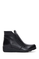 Women's Black Leather Casual Boots | Derimod