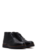 Men's Black Leather Casual Boots | Derimod