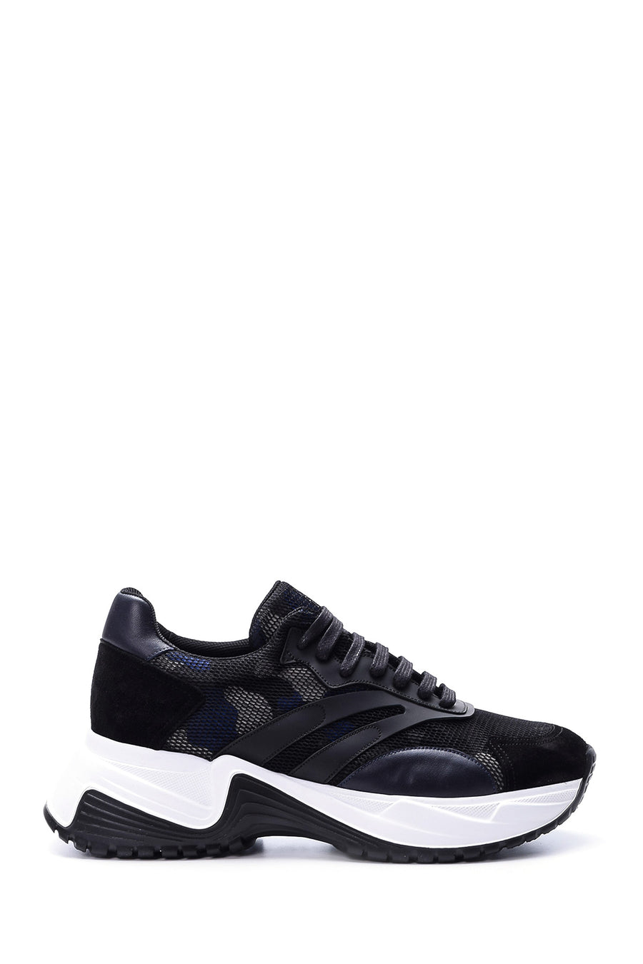 Men's High-Sole Leather Sneaker 19SFD306414 | Derimod