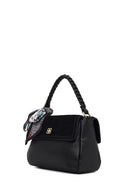 Woman Black Long-Strap Suede Shoulder Bag | Derimod