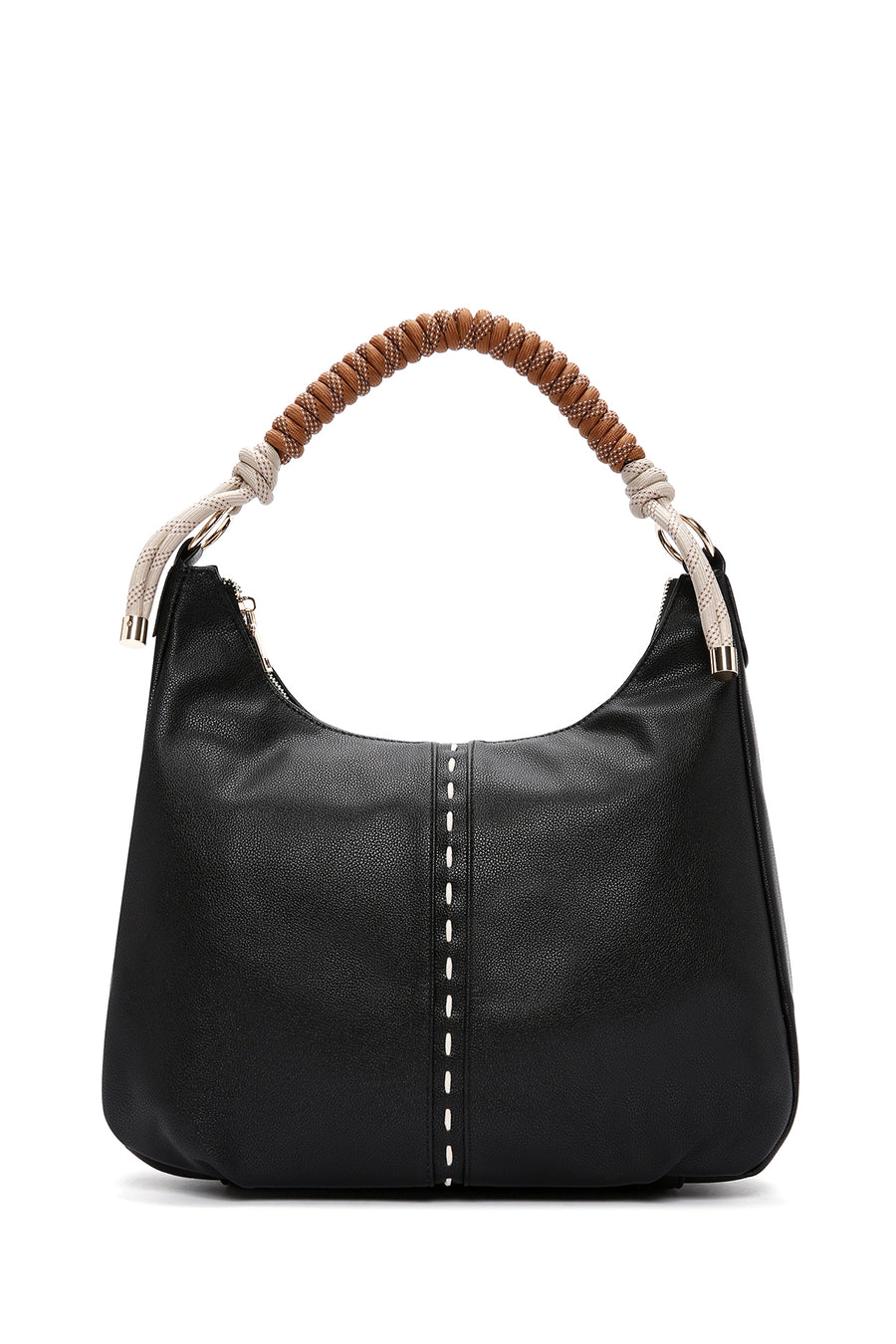 Woman Black Long Strappy Shoulder Bag