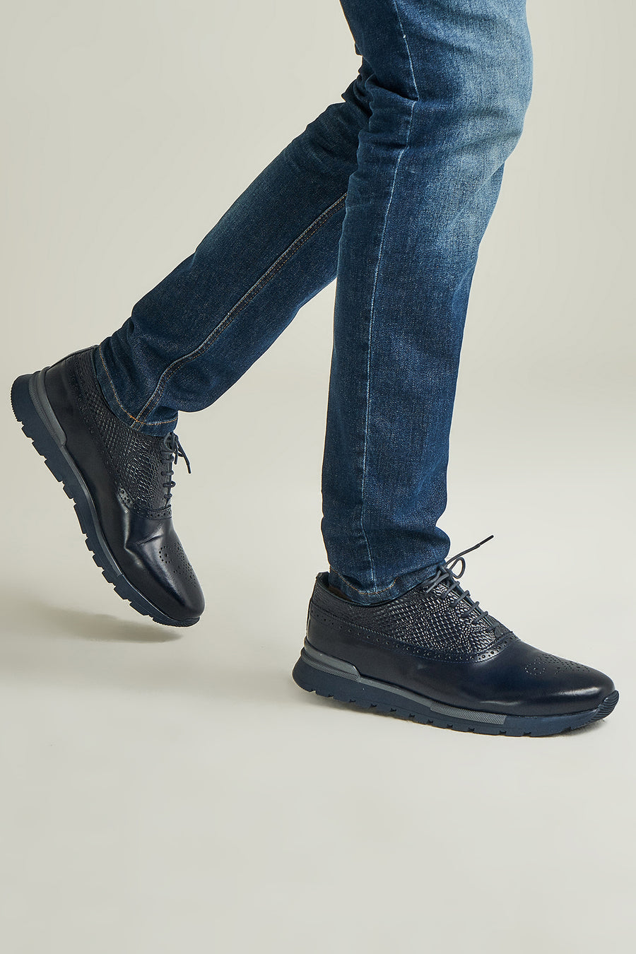 Crocodile Patterned Men's Leather Shoes