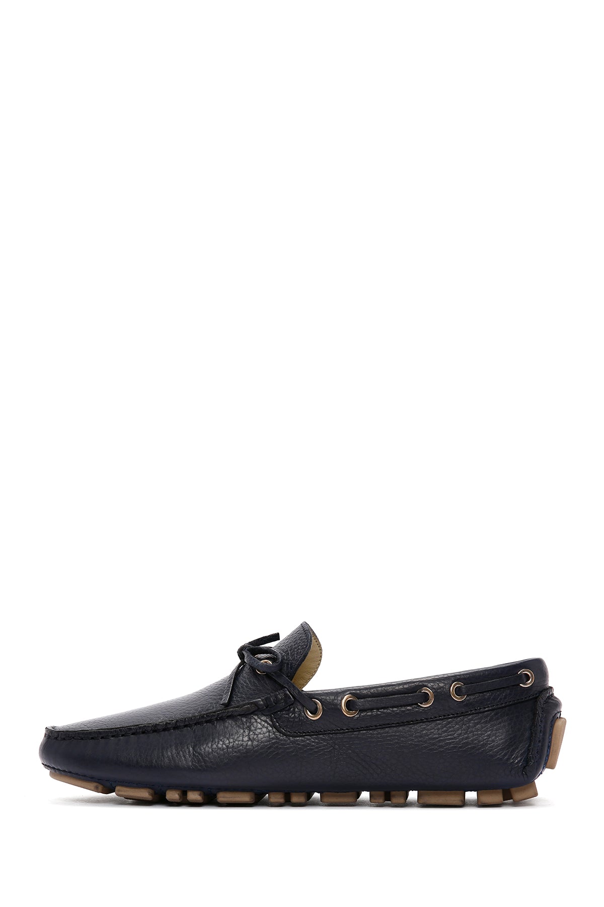 Erkek Lacivert Deri Comfort Loafer