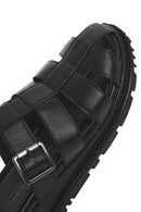 
Women's Black Thick Sole Leather Slippers
 | Derimod