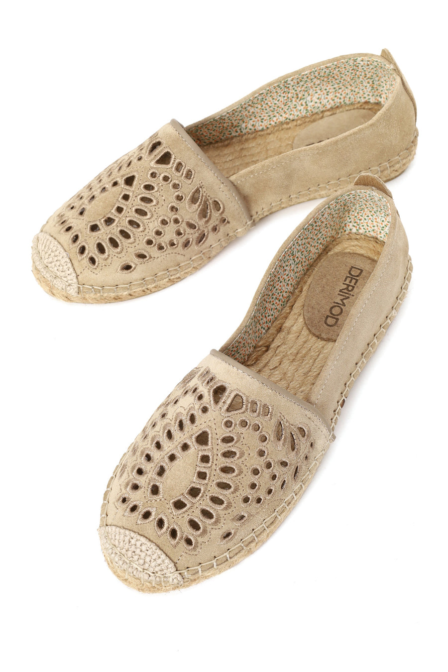 Woman Light Beige Suede Espadrilles