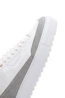 Men's White Leather Thick Soled Sneaker | Derimod