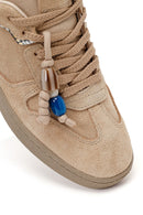 Kadın Bej Bağcıklı Süet Deri Sneaker | Derimod