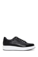 Men's Black Leather Thick Soled Sneaker | Derimod