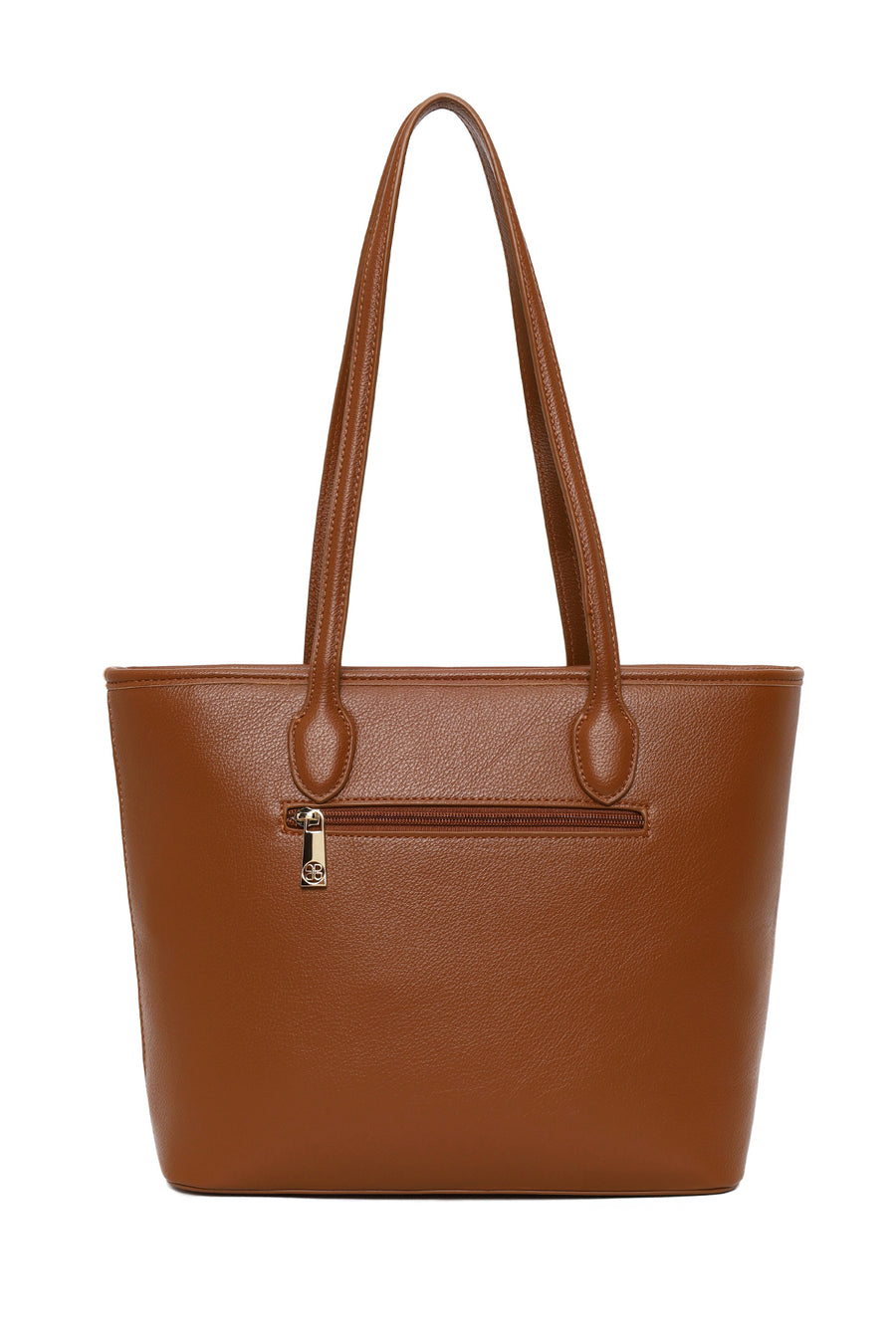 Woman Tan Long-Strap Shoulder Bag