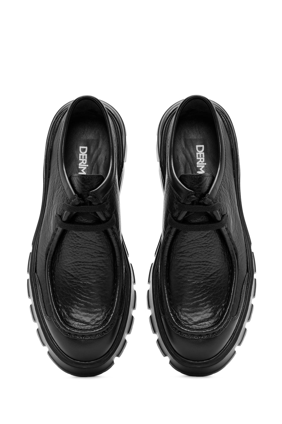 Men's Black Lace-up Leather Casual Shoes