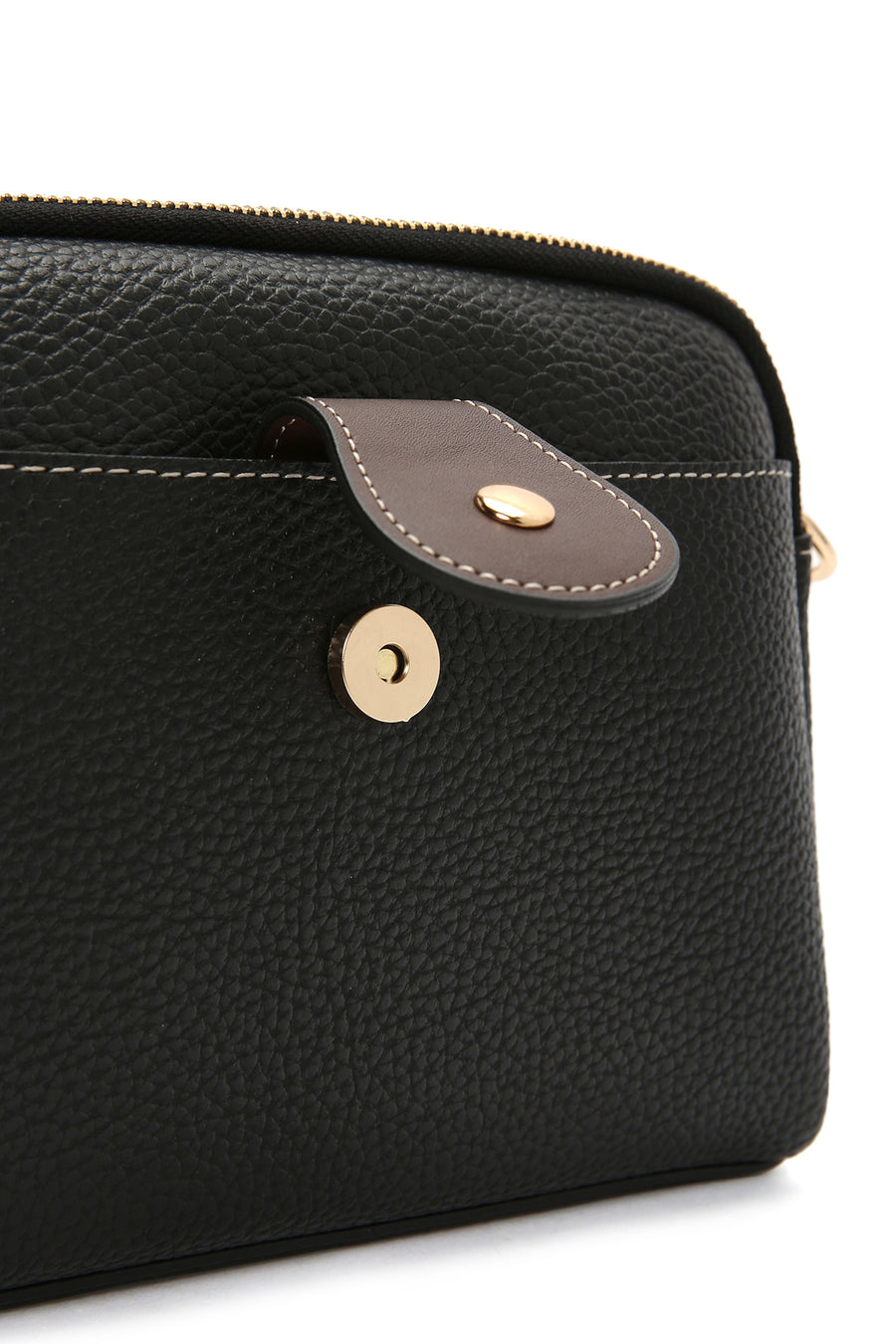Women's Black Long Strap Mini Crossbody Bag