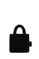 Women's Black Long Strap Plush Crossbody Bag | Derimod