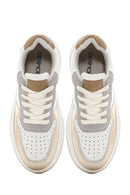 Women's Gold Leather Sneaker | Derimod