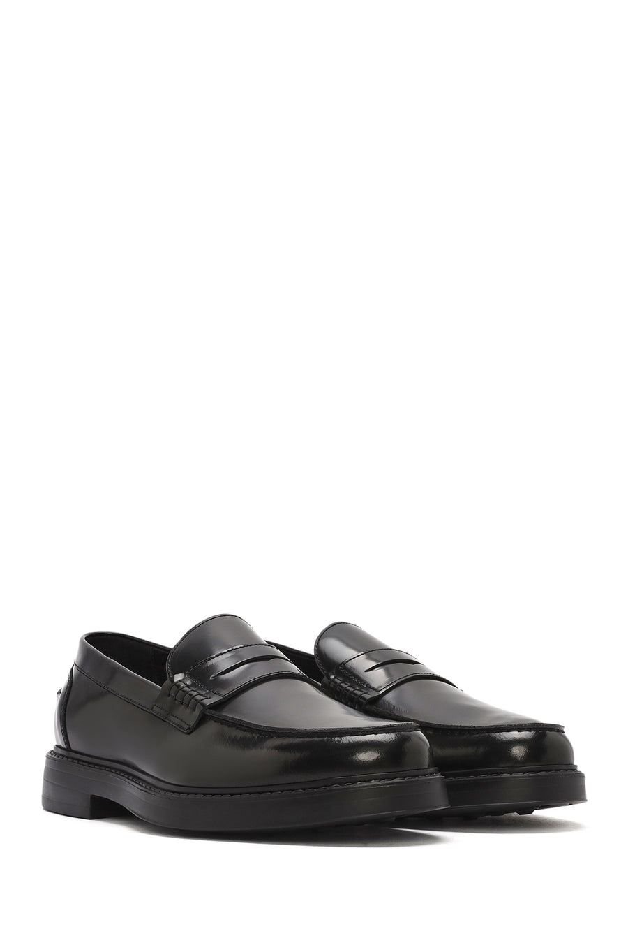 Male Black Leather Loafer