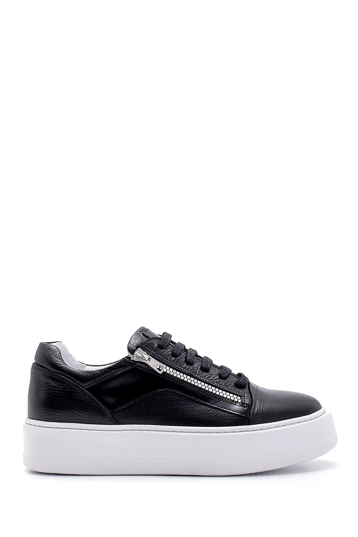 Men's Leather Zipper Detailed Sneaker 20SFD306318 | Derimod