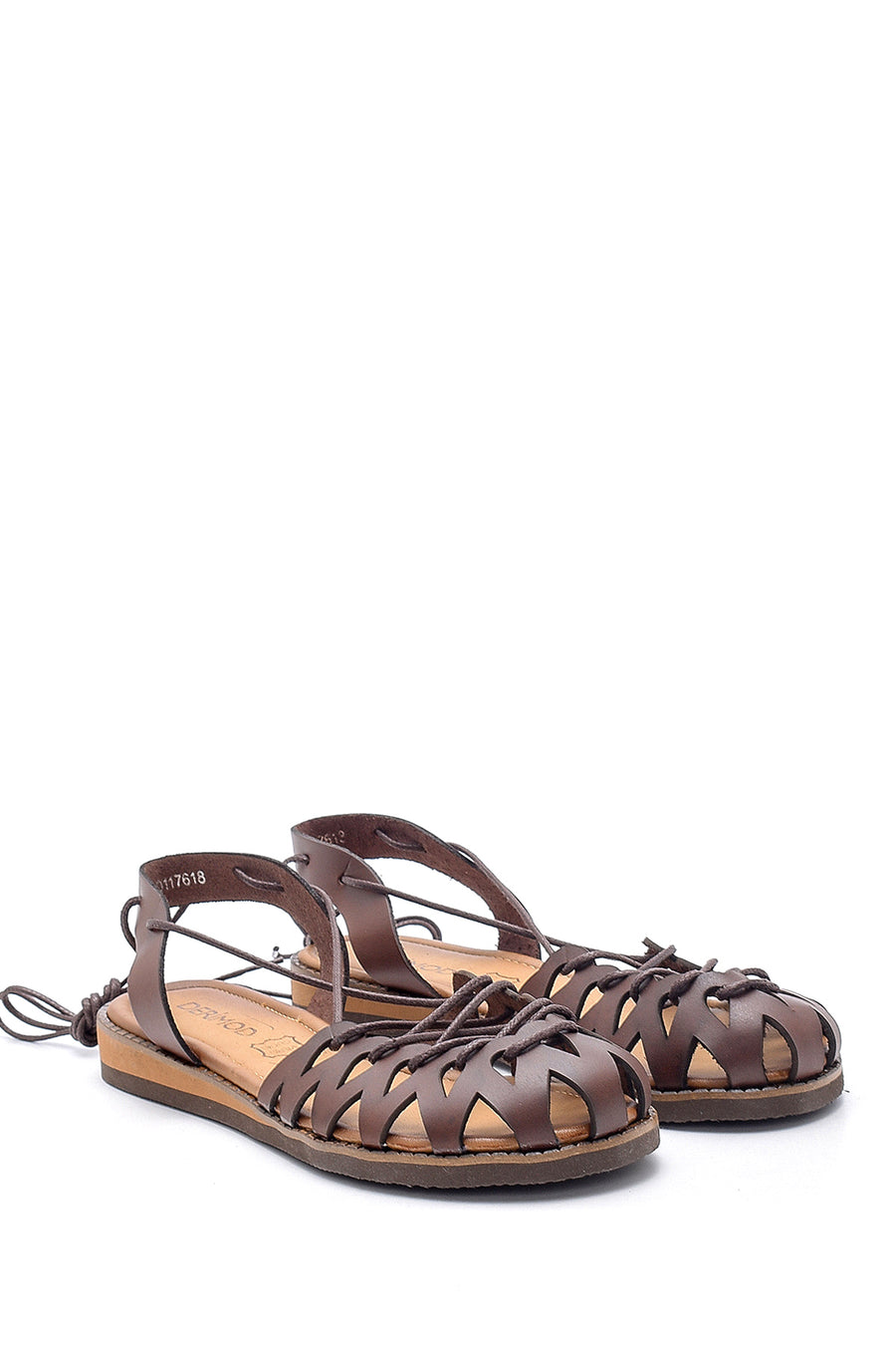 Women's Leather Rope Detailed Sandals