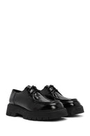 Women's Black Lace-Up Leather Masculine Shoes | Derimod