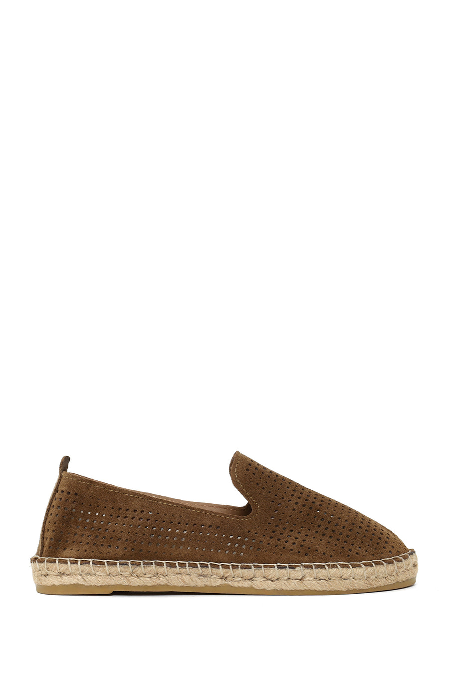 Kadın Taba Desenli Süet Deri Espadril 26PFD206110 | Derimod