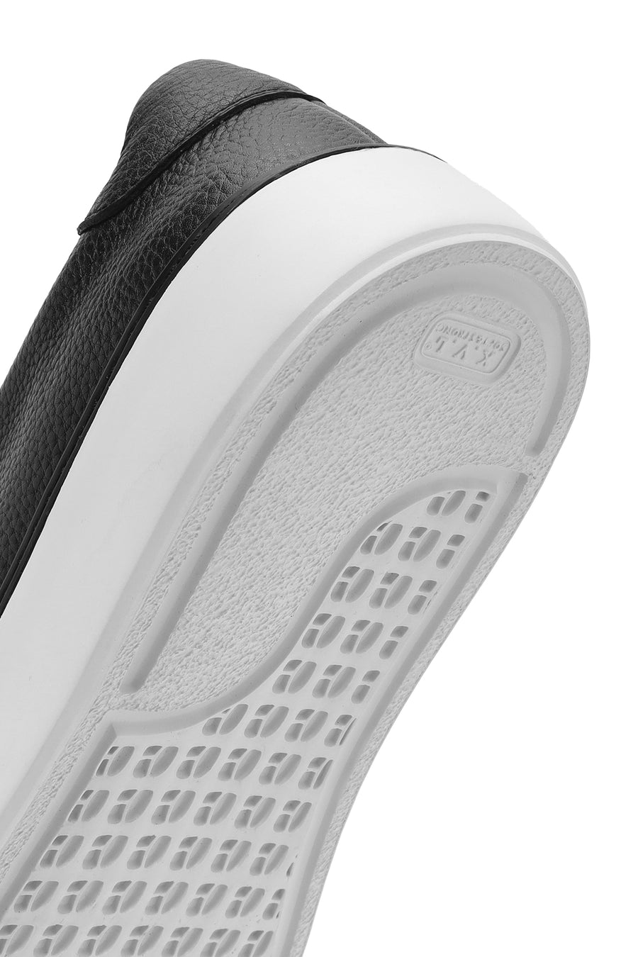 Erkek Siyah Bağcıklı Deri Sneaker