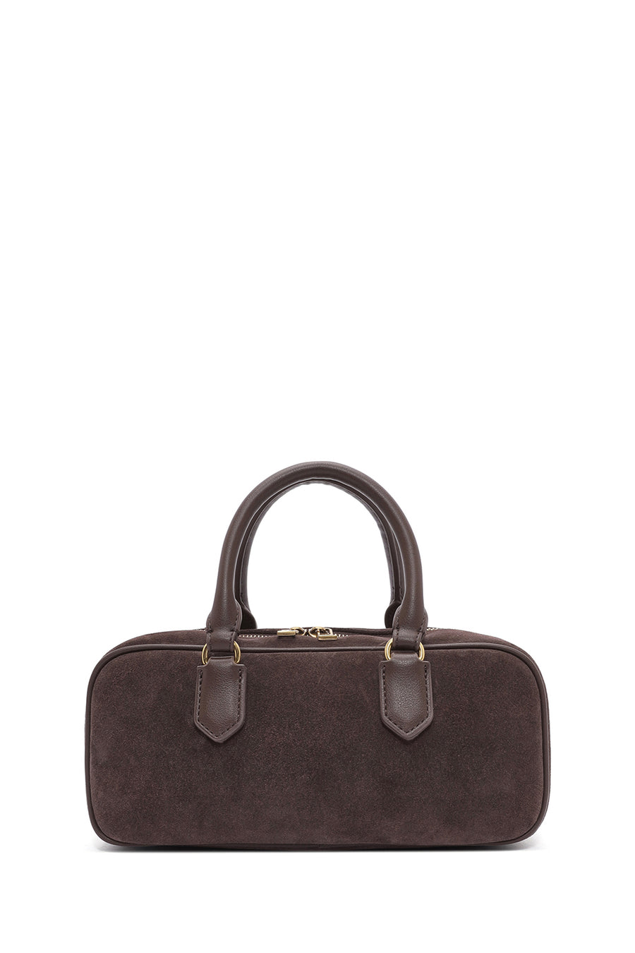 Women's Brown Long Strap Suede Leather Handbag