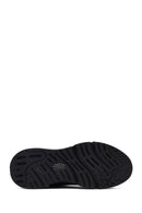 Derimod Zero Male Black Thick-Soled Lace-Up Fabric Sneaker | Derimod