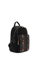 Woman Black Printed Backpack | Derimod