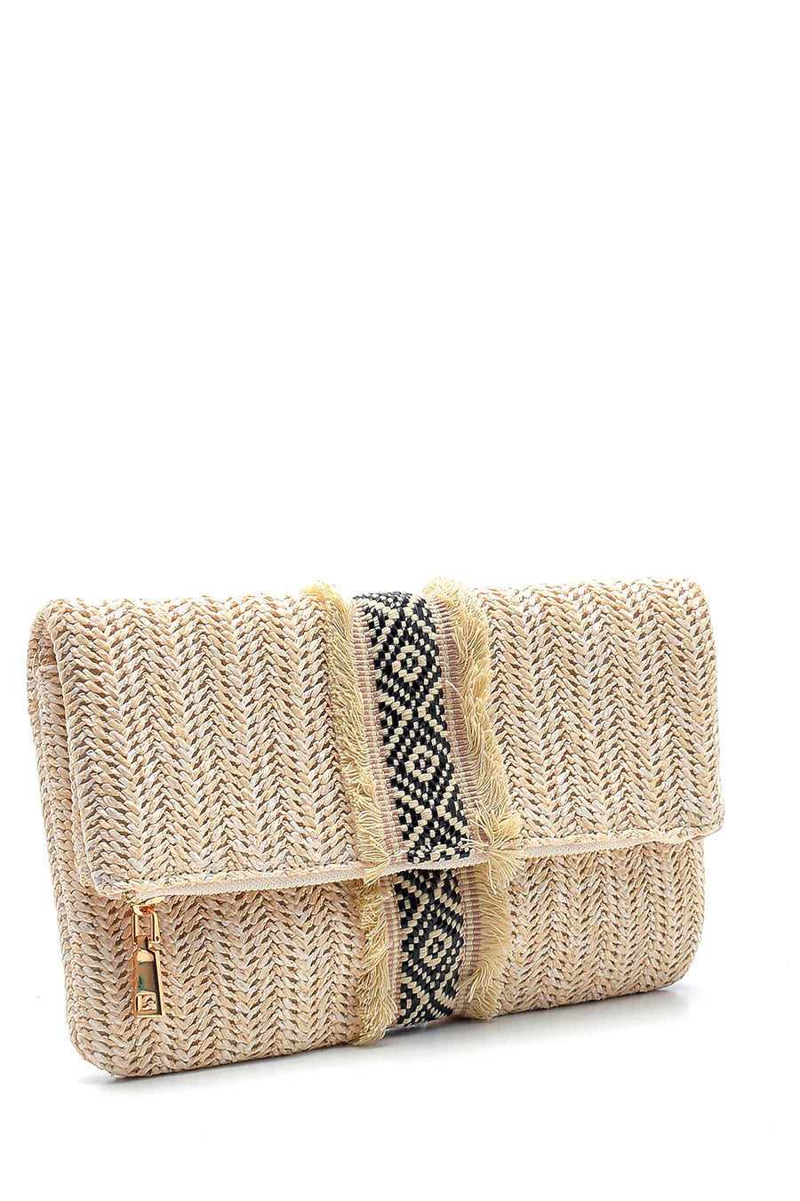 Women's Straw Portfolio Bag