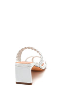 Kadın Beyaz Topuklu Terlik | Derimod
